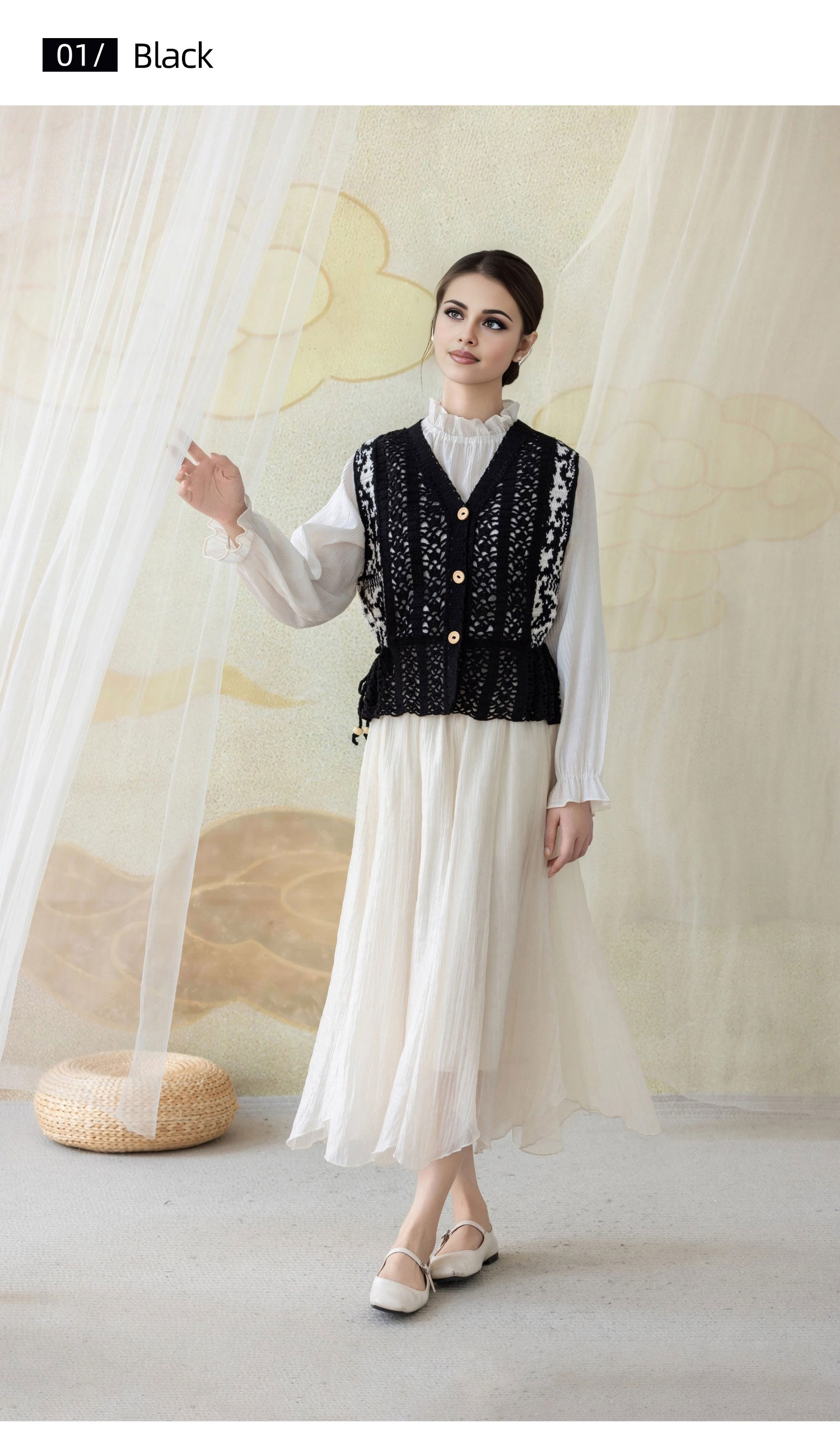 Adresse,pattern,women's,vest,handmade,crochet,homemade,wool,yarn,material package