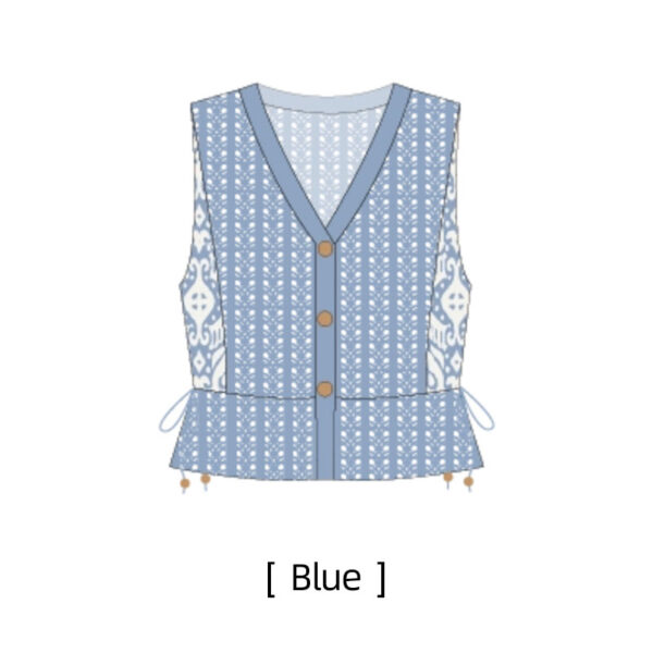 Adresse pattern women's vest handmade crochet homemade wool yarn material package - Image 5