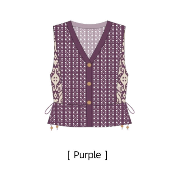 Adresse pattern women's vest handmade crochet homemade wool yarn material package - Image 4