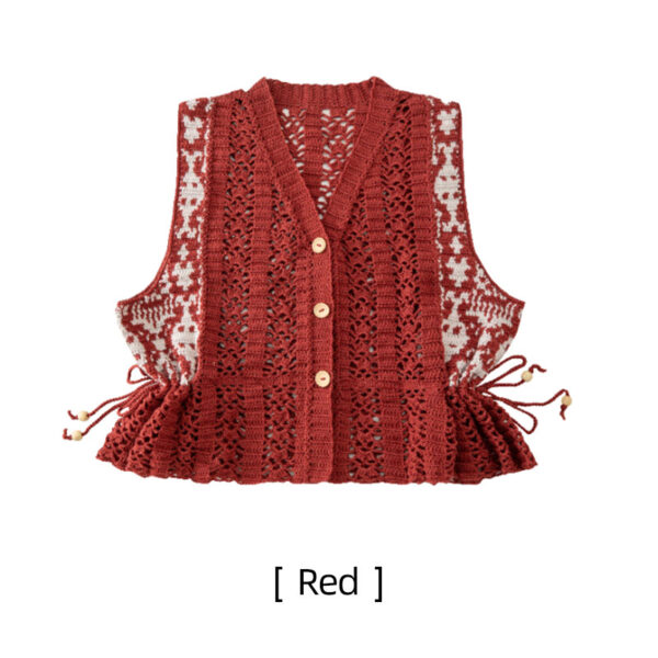 Adresse pattern women's vest handmade crochet homemade wool yarn material package - Image 3
