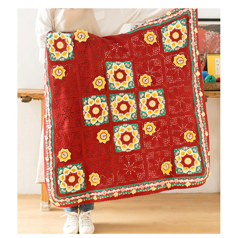 Baoxianghua pattern blanket,handmade crochet,blanket,material package