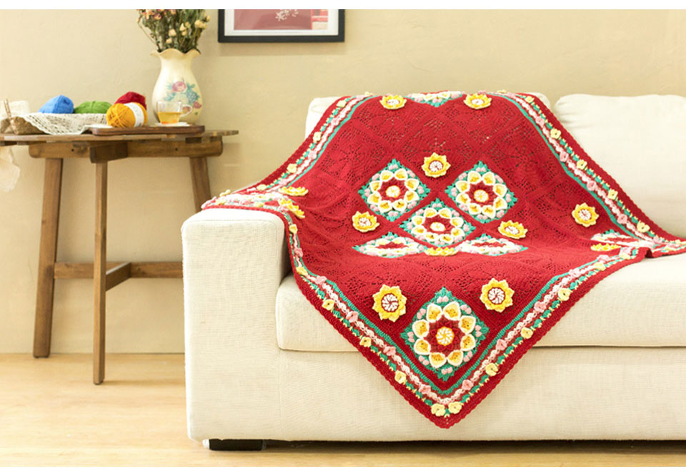 Baoxianghua pattern blanket,handmade crochet,blanket,material package
