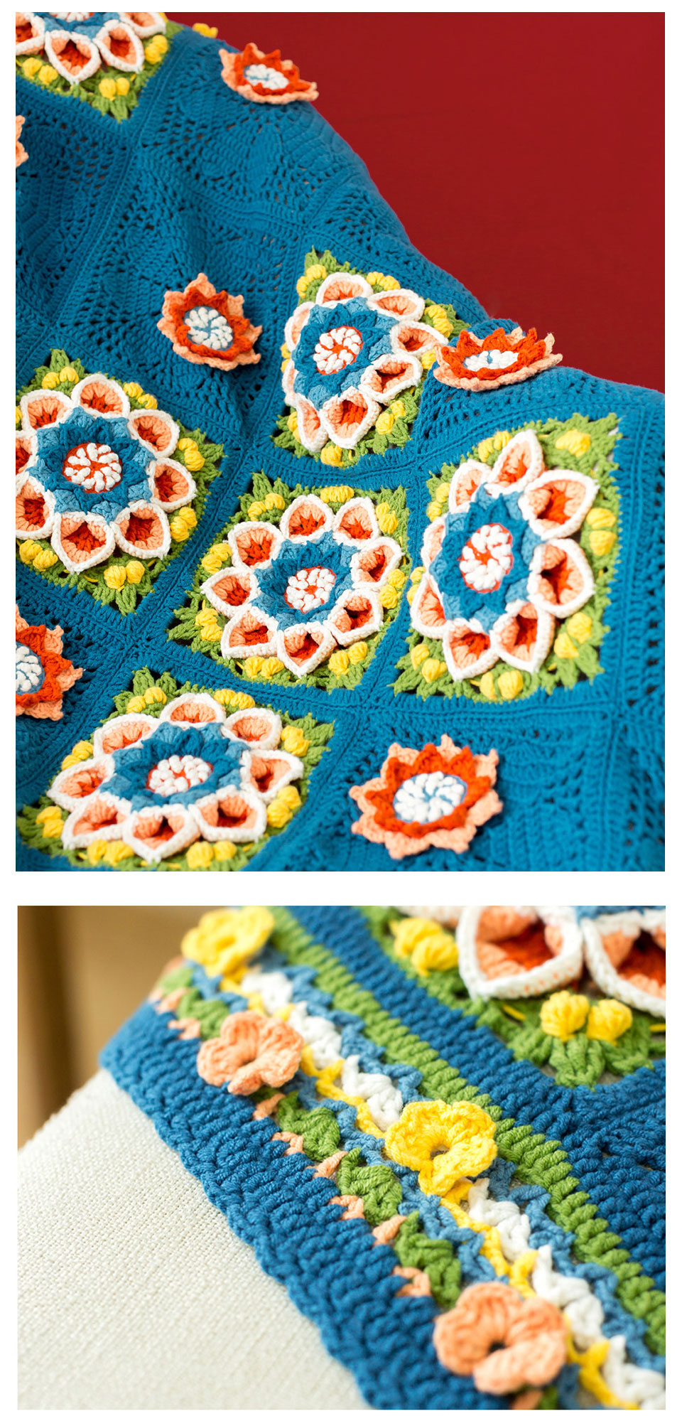 Baoxianghua pattern blanket,handmade crochet,blanket,material package