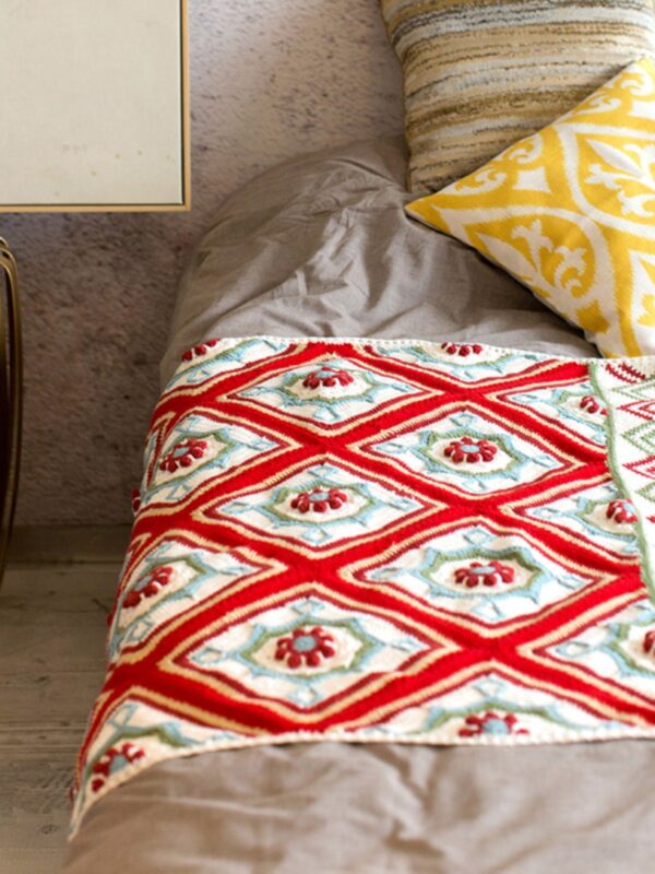 Blair floor tile blanket crochet diy knitted blanket 95×90cm - Image 3