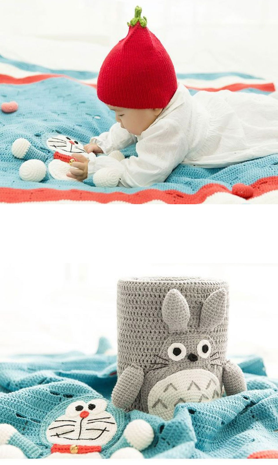 Blue cat blanket,gray cat blanket,crochet handmade,DIY,relieve boredom