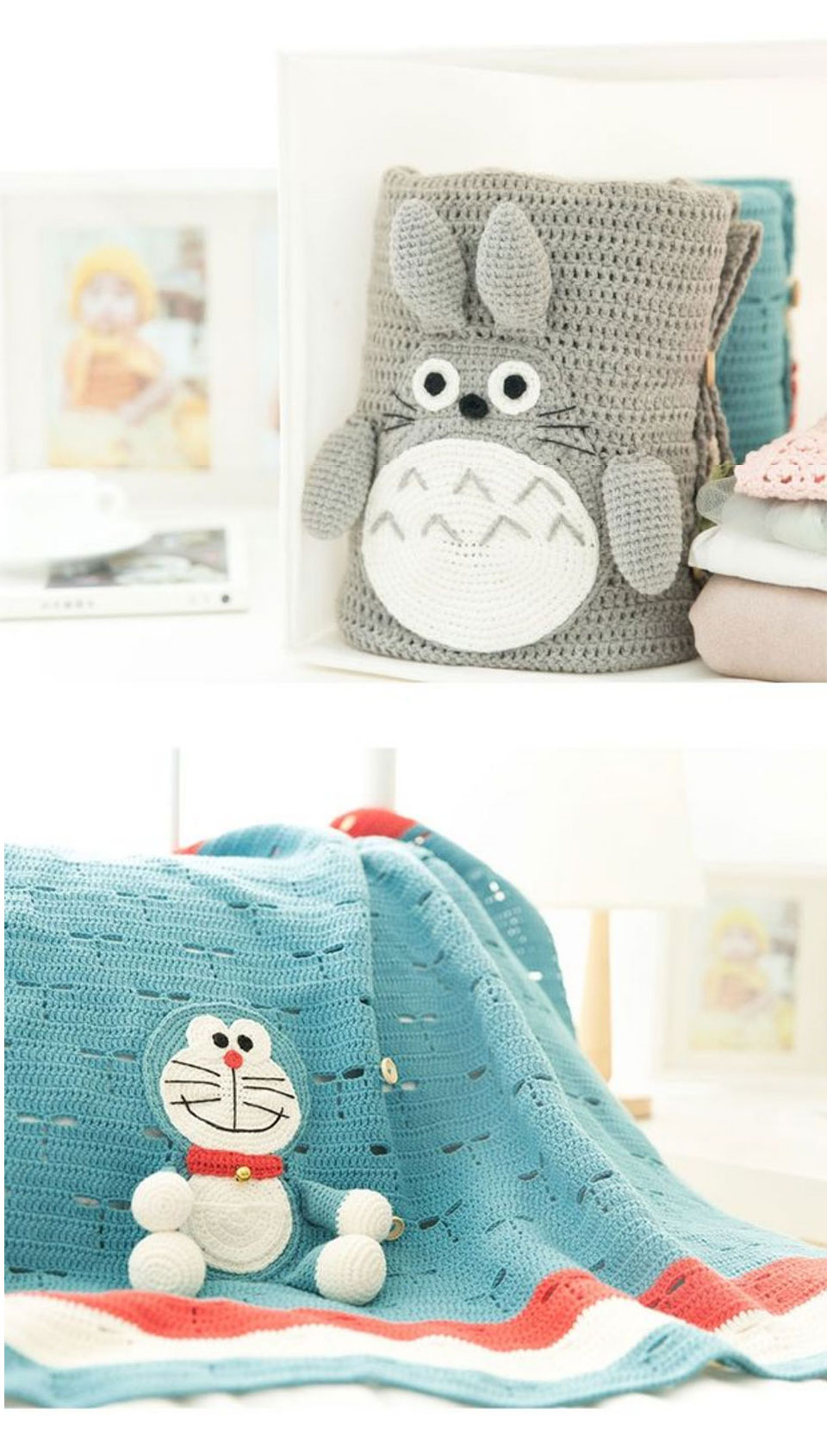 Blue cat blanket,gray cat blanket,crochet handmade,DIY,relieve boredom