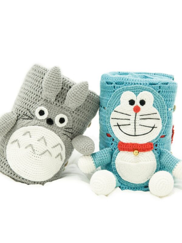 Blue cat blanket & gray cat blanket crochet handmade DIY to relieve boredom
