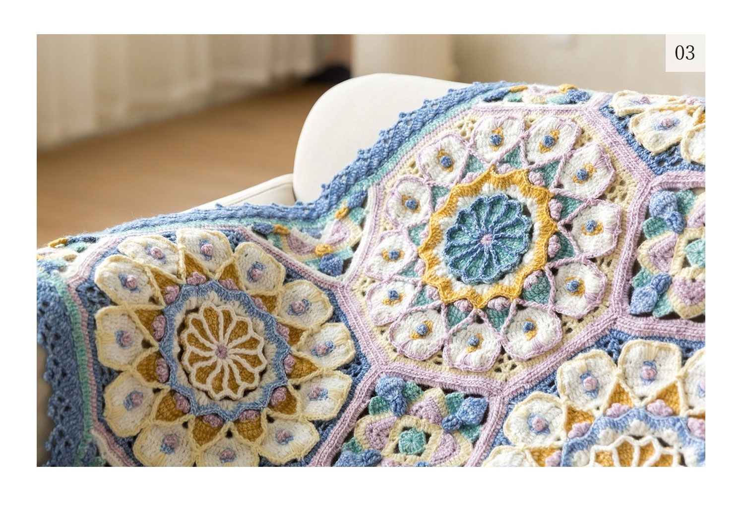 Casablanca patchwork blanket,handmade crochet,blanket,material package