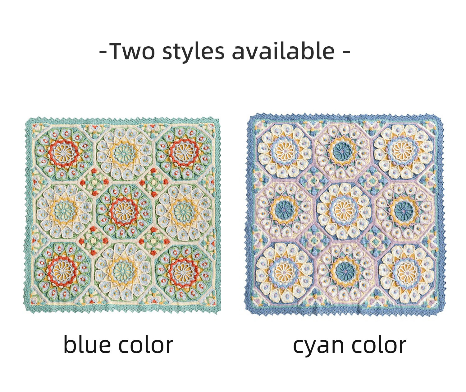 Casablanca patchwork blanket,handmade crochet,blanket,material package