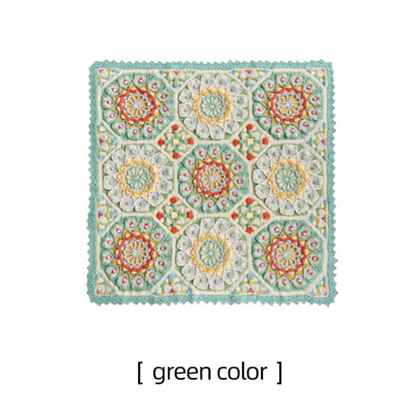 Casablanca patchwork blanket handmade crochet blanket material package 102×102cm - Image 2