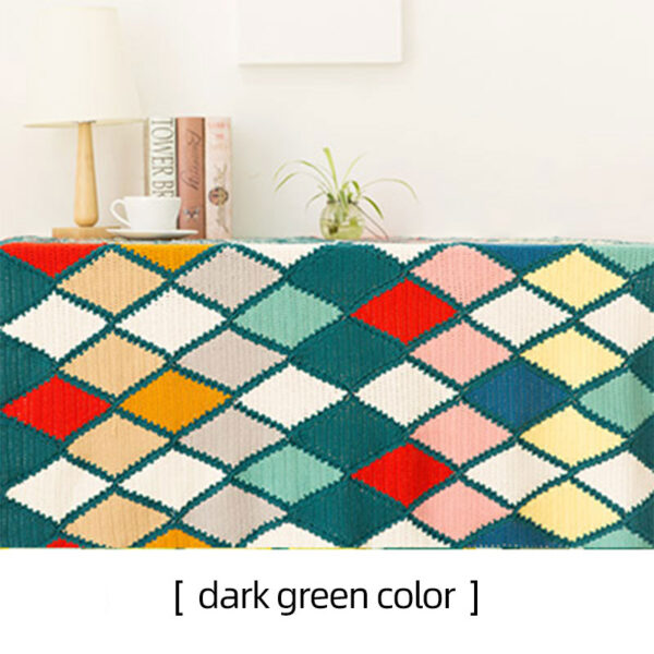 Colorful glass pattern blanket DIY handmade crochet 115x105cm - Image 2