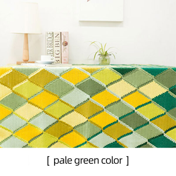 Colorful glass pattern blanket DIY handmade crochet 115x105cm - Image 3