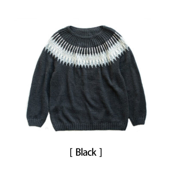 Fair Isle style men's sweater handmade crochet autumn and winter clothes material package - Image 2