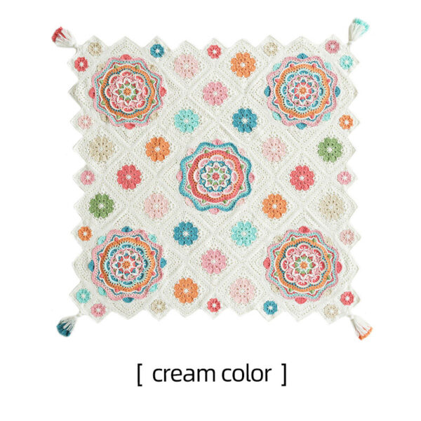 Flower blanket handmade DIY crochet wool blanket material package 118×118cm - Image 2