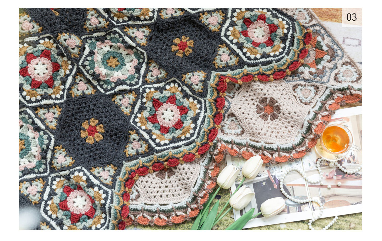 Garuda patchwork,wool blanket,hand-crocheted blanket,wool ball,material package