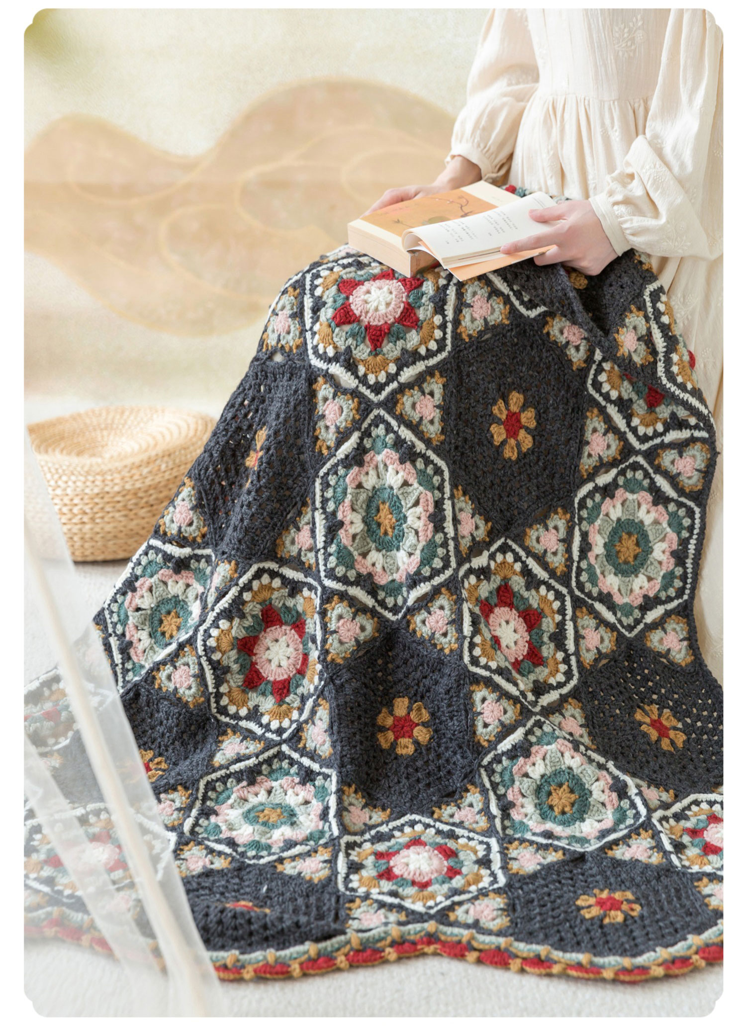 Garuda patchwork,wool blanket,hand-crocheted blanket,wool ball,material package