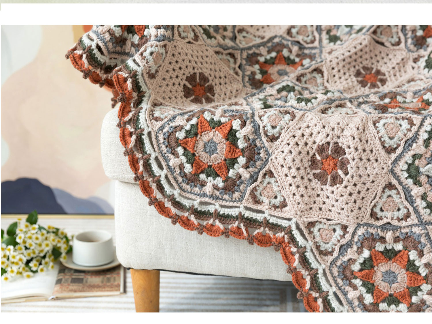Garuda patchwork,wool blanket,hand-crocheted blanket,wool ball,material package