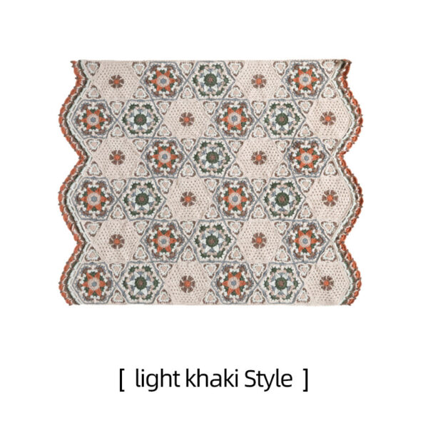 Garuda patchwork wool blanket hand-crocheted blanket wool ball material package 135×105cm - Image 2