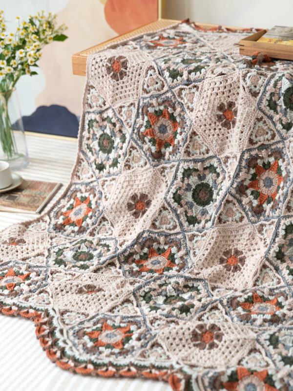 Garuda patchwork wool blanket hand-crocheted blanket wool ball material package 135×105cm