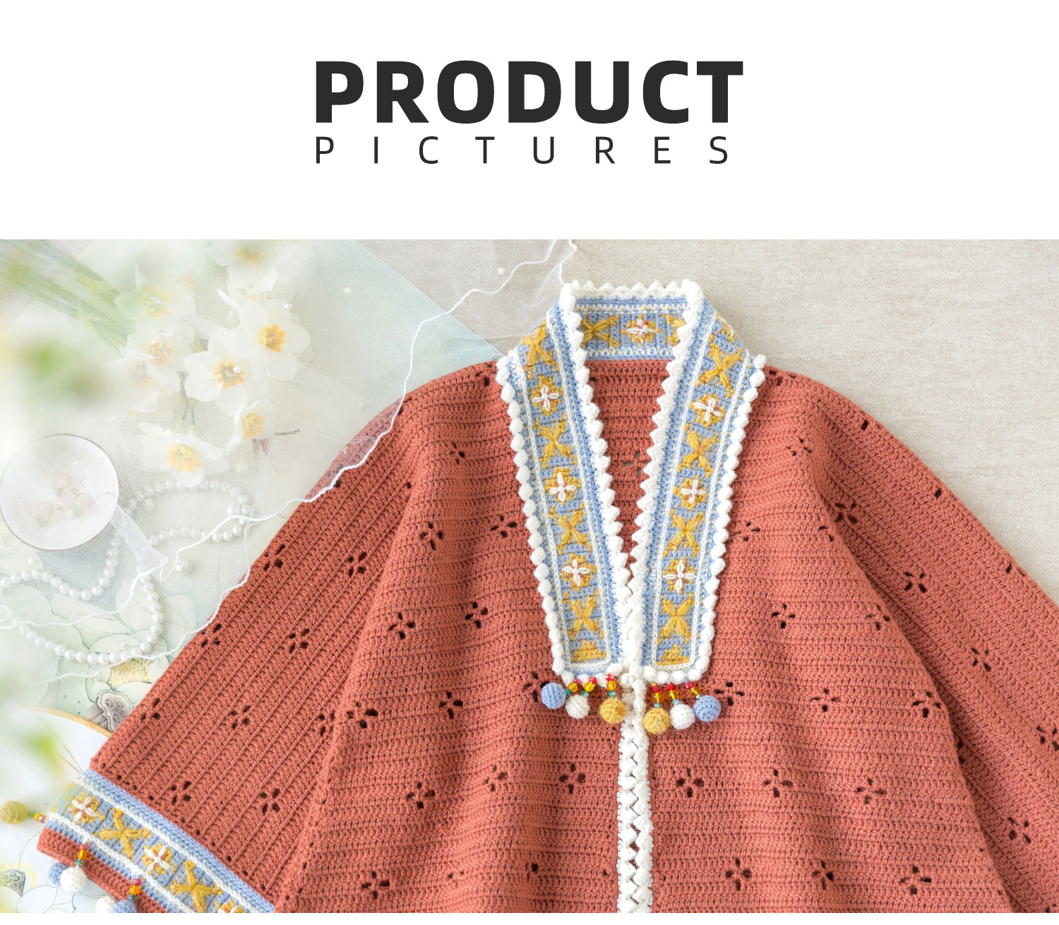 Gold yarn,jacquard short,cardigan,hand-woven,crochet clothes,material package