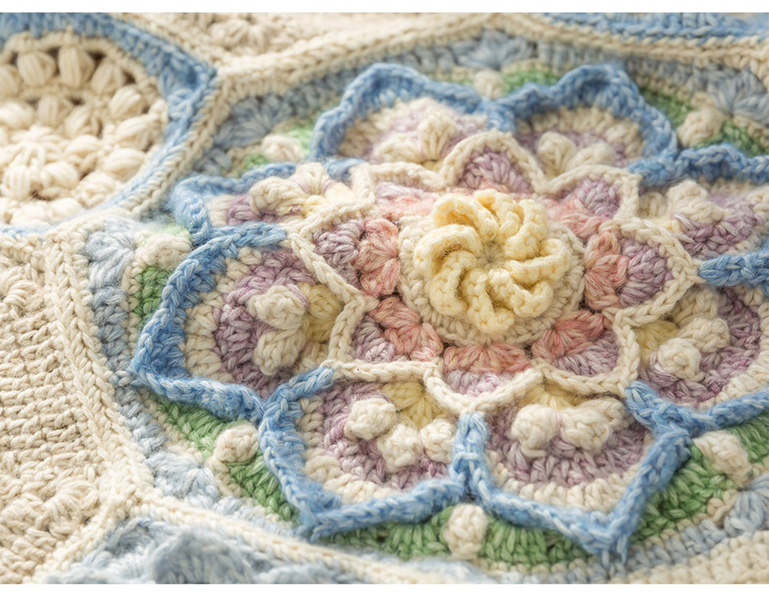 Goldfish and lotus patchwork blanket,crochet,handmade DIY blanket,wool ball,material package