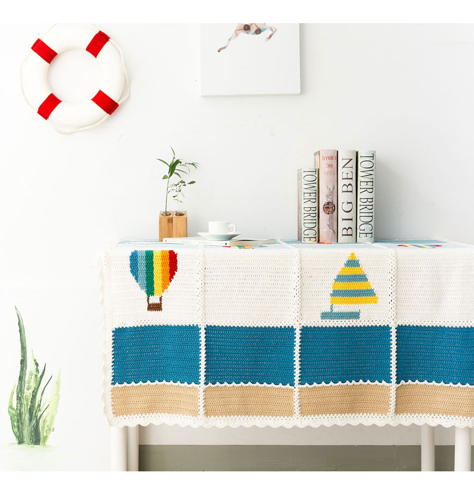 Hot air balloon race blanket,crochet DIY,mosaic pattern