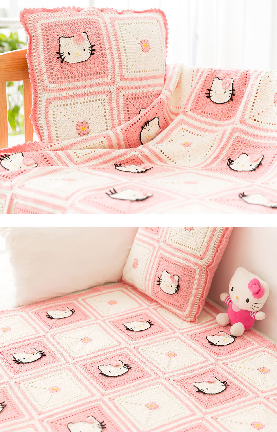 KT blanket,wool diy,hand-knitted blanket,crochet