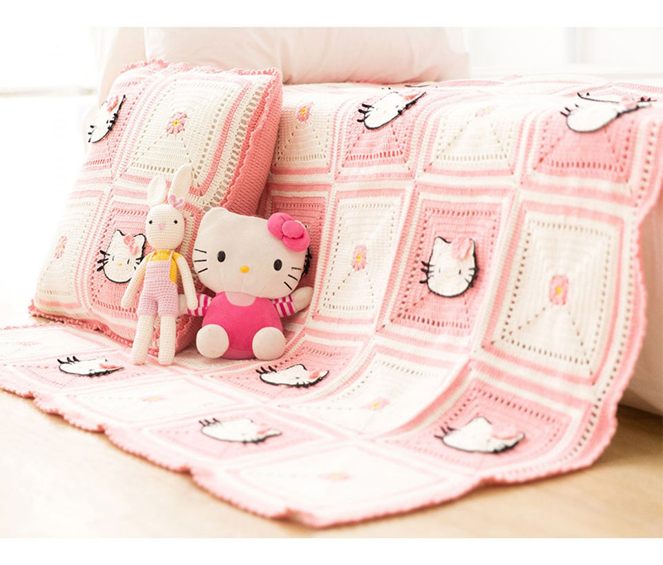 KT blanket,wool diy,hand-knitted blanket,crochet