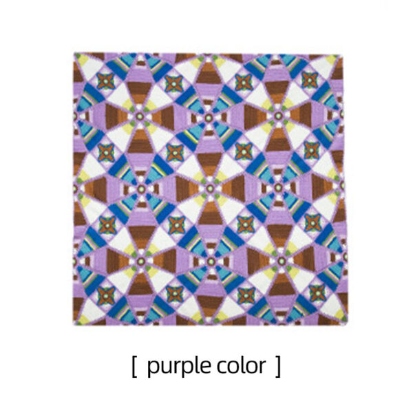 Kaleidoscope pattern patchwork blanket handmade diy crochet cotton yarn 140×140cm - Image 2