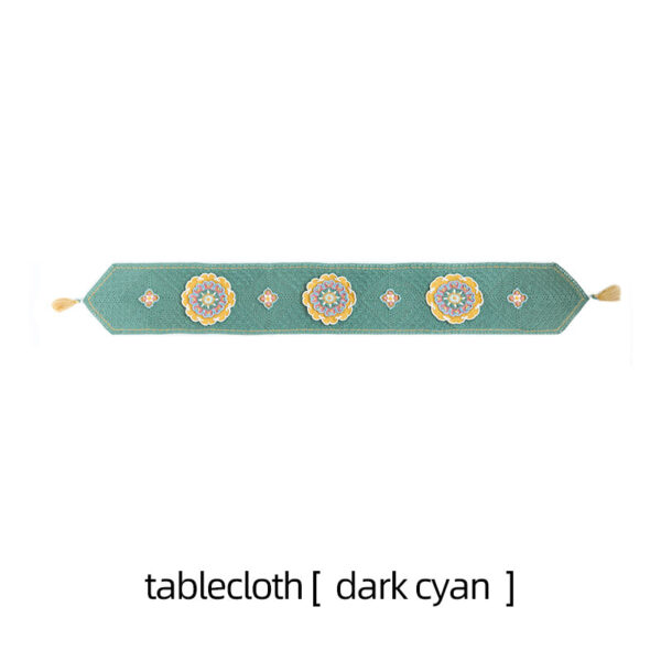 Lotus flower hollow table runner blanket handmade DIY blanket crochet handmade wool homemade material package - Image 5