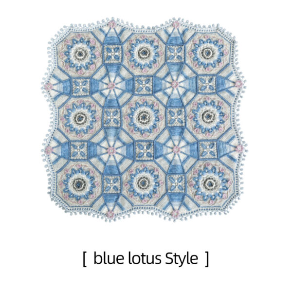 Lotus sunflower patchwork blanket crochet handmade DIY blanket material package 115×115cm - Image 3