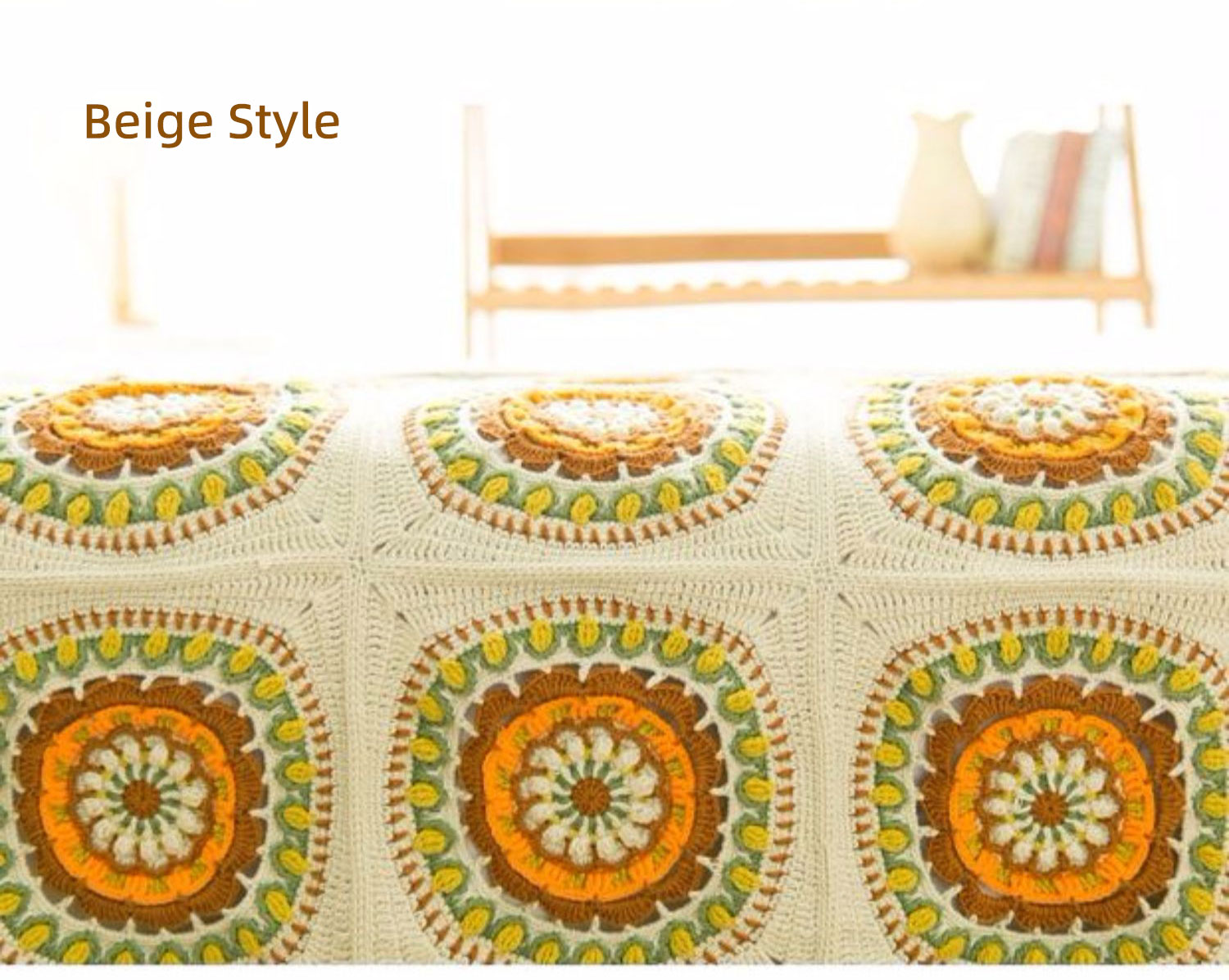 Mandala blanket,wool,crochet yarn,crochet blanket,material package