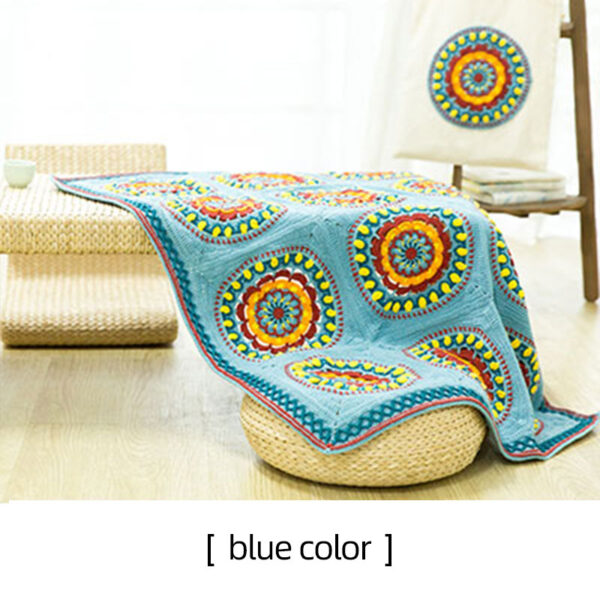 Mandala blanket wool crochet yarn crochet blanket material package 105×80cm - Image 2