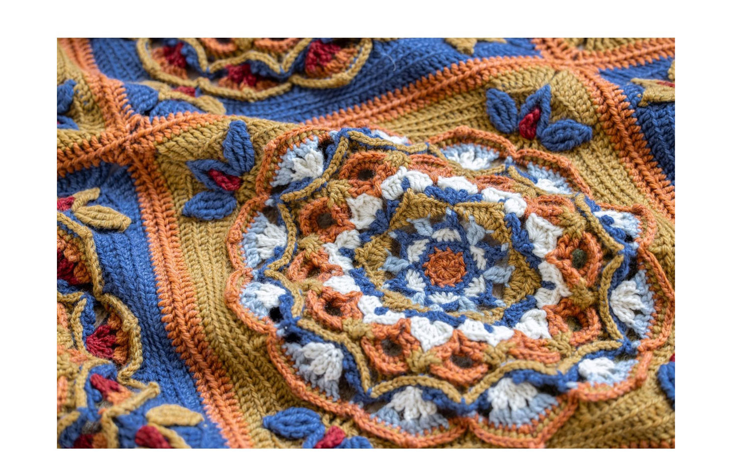 Nine Palaces,Caisson Patchwork Blanket,Handmade DIY,Crochet,Wool Yarn Blanket,Material Pack