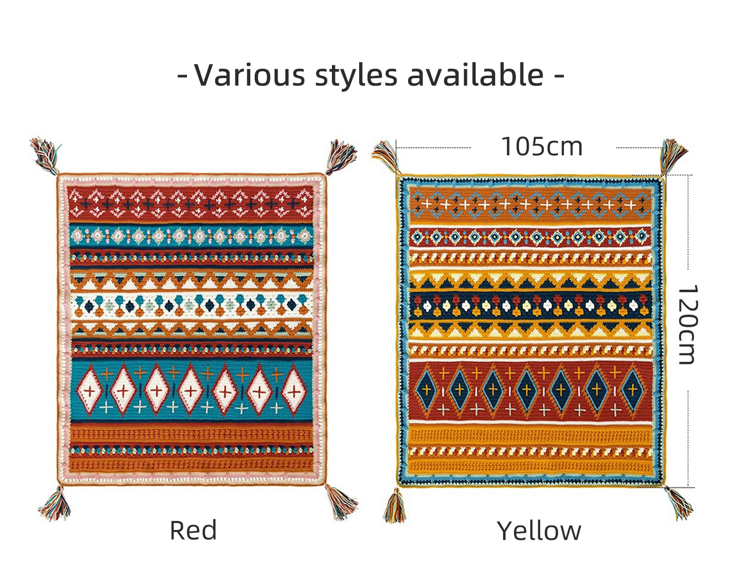 Palazi crochet jacquard blanket,DIY crochet,homemade blanket,material package
