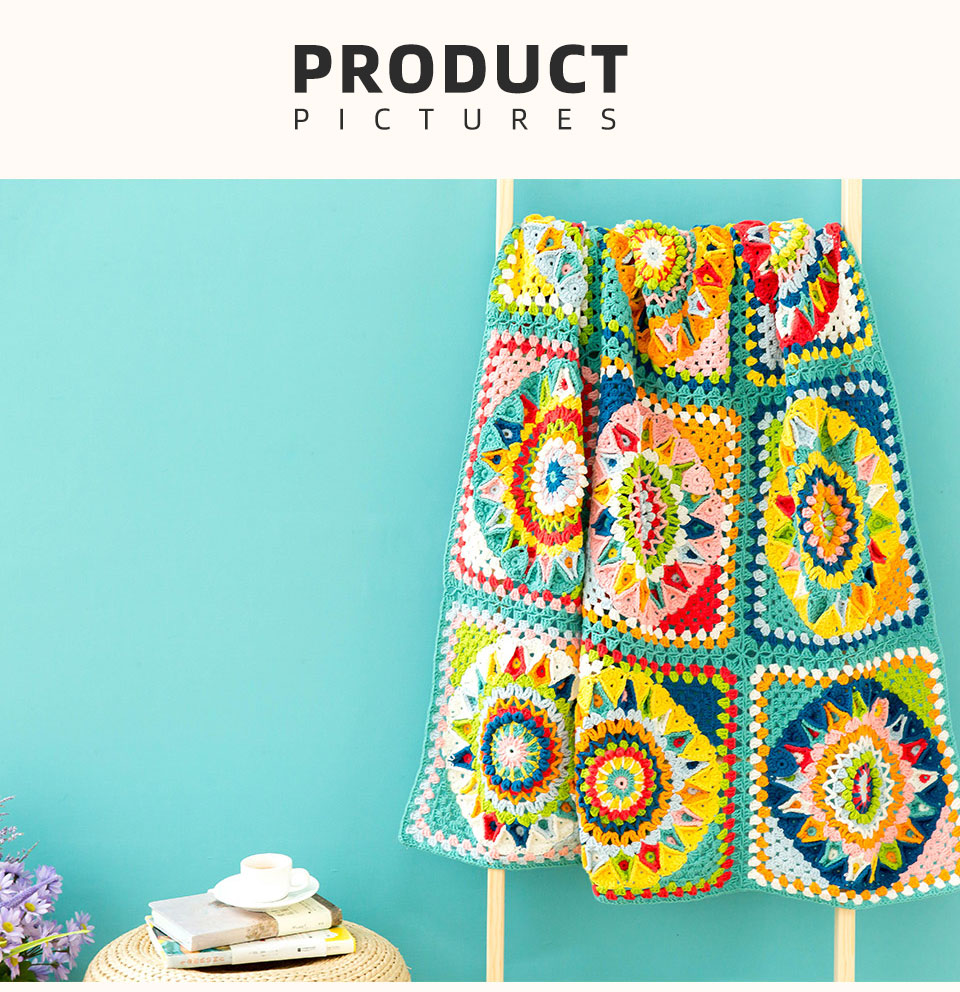 Patchwork checkered blanket,handmade,DIY knitting crochet