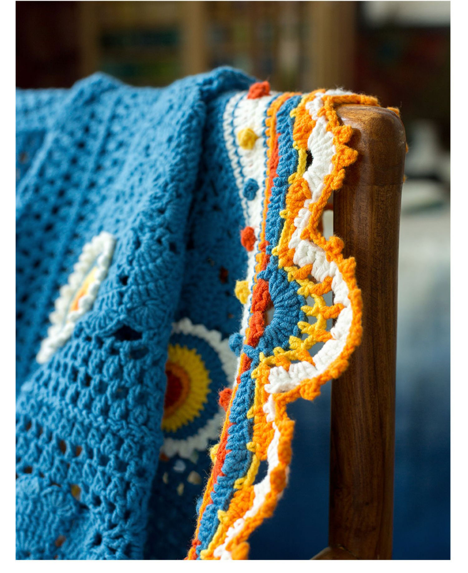 Peacock blanket,handmade crochet,wool ball,milk cotton,material package
