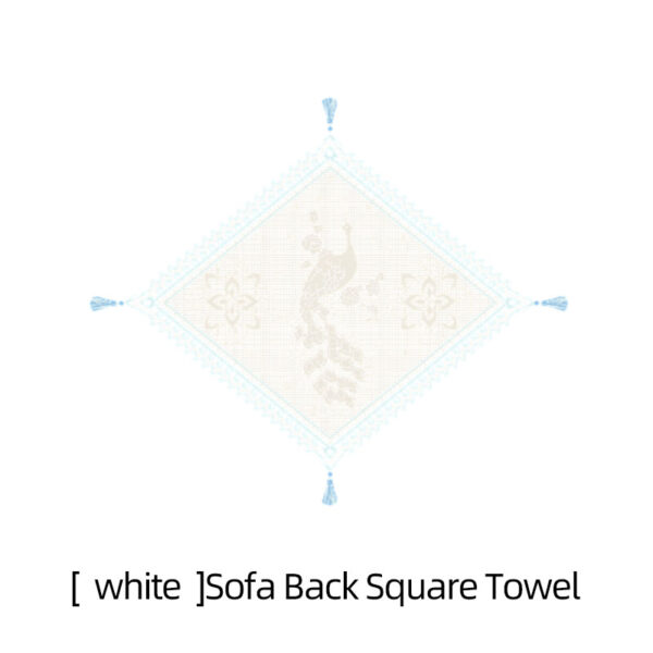 Peacock table runner & sofa back cushion handmade crochet lace yarn ball material package - Image 5