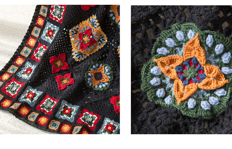 Persimmon pattern,wool blanket,handmade DIY,crochet handmade,blanket material package
