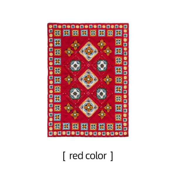 Persimmon pattern wool blanket handmade DIY crochet handmade blanket material package 120×92cm - Image 4