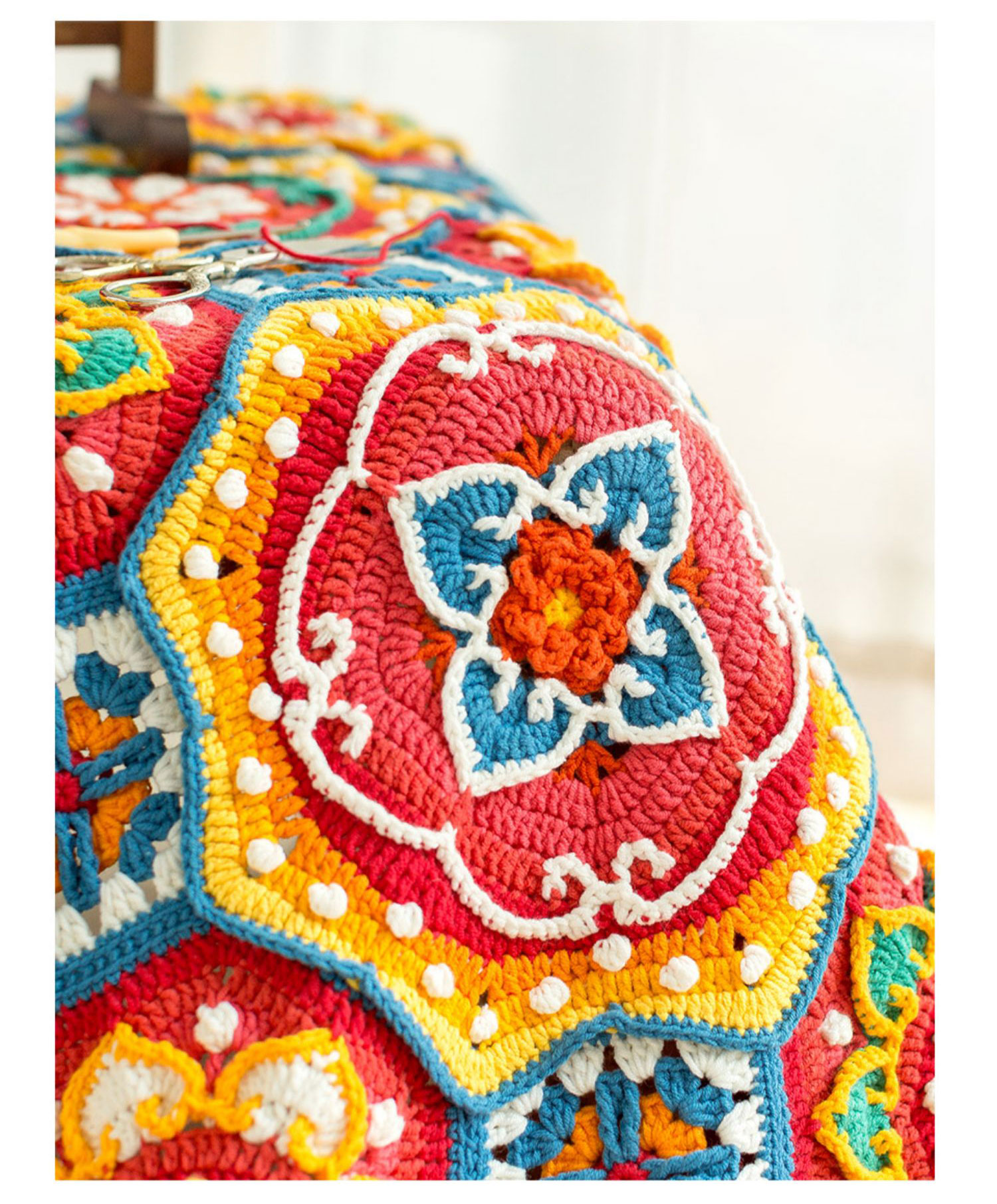 Ruyi Lotus,Blanket,Handmade,Crochet Blanket,Material Package