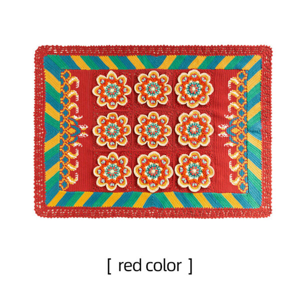 Seawater river cliff pattern patchwork blanket handmade diy crochet blanket wool material package 109×80cm - Image 2