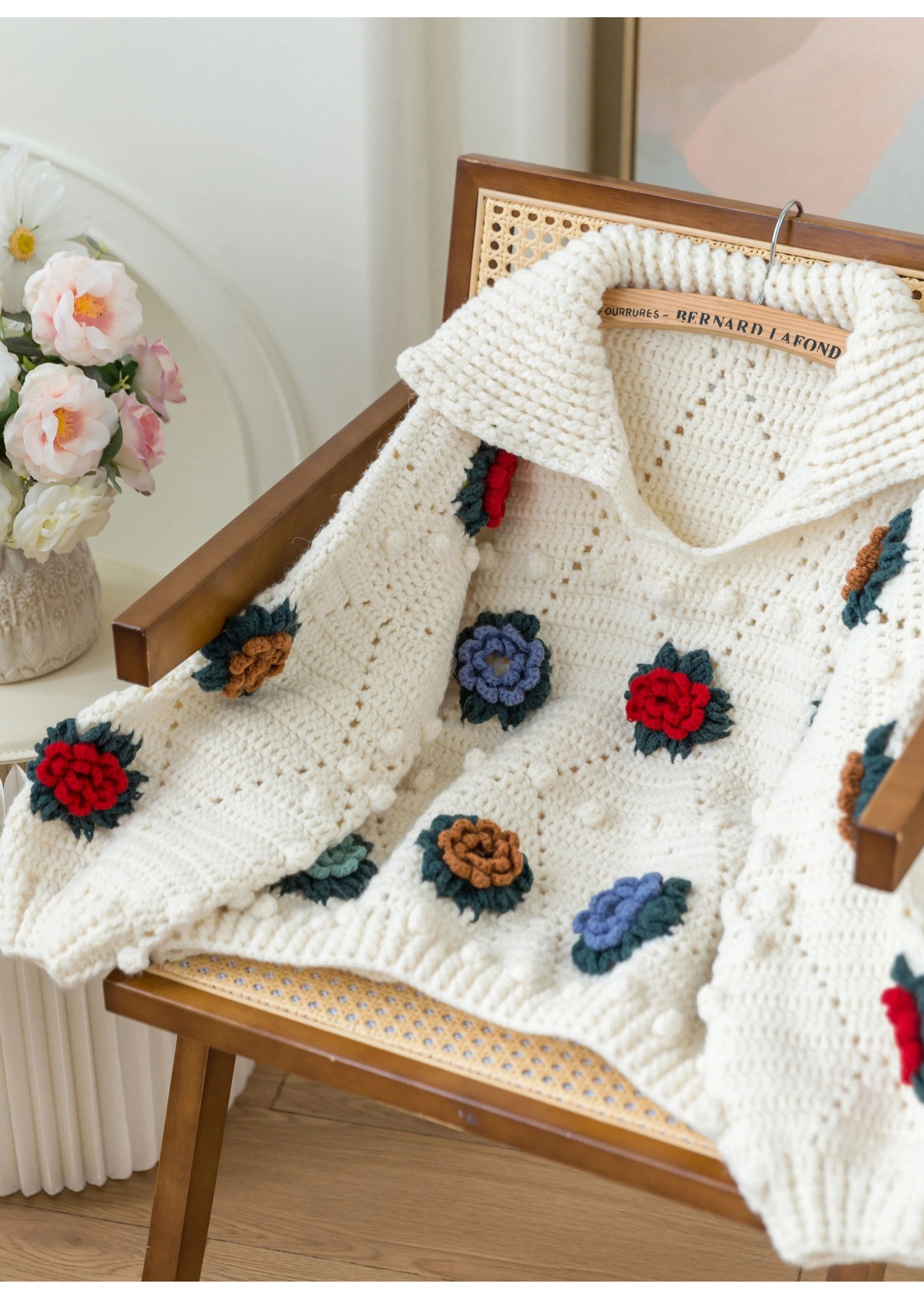 Vintage patchwork,sweater,DIY hand-knitted,crochet sweater,homemade,material package